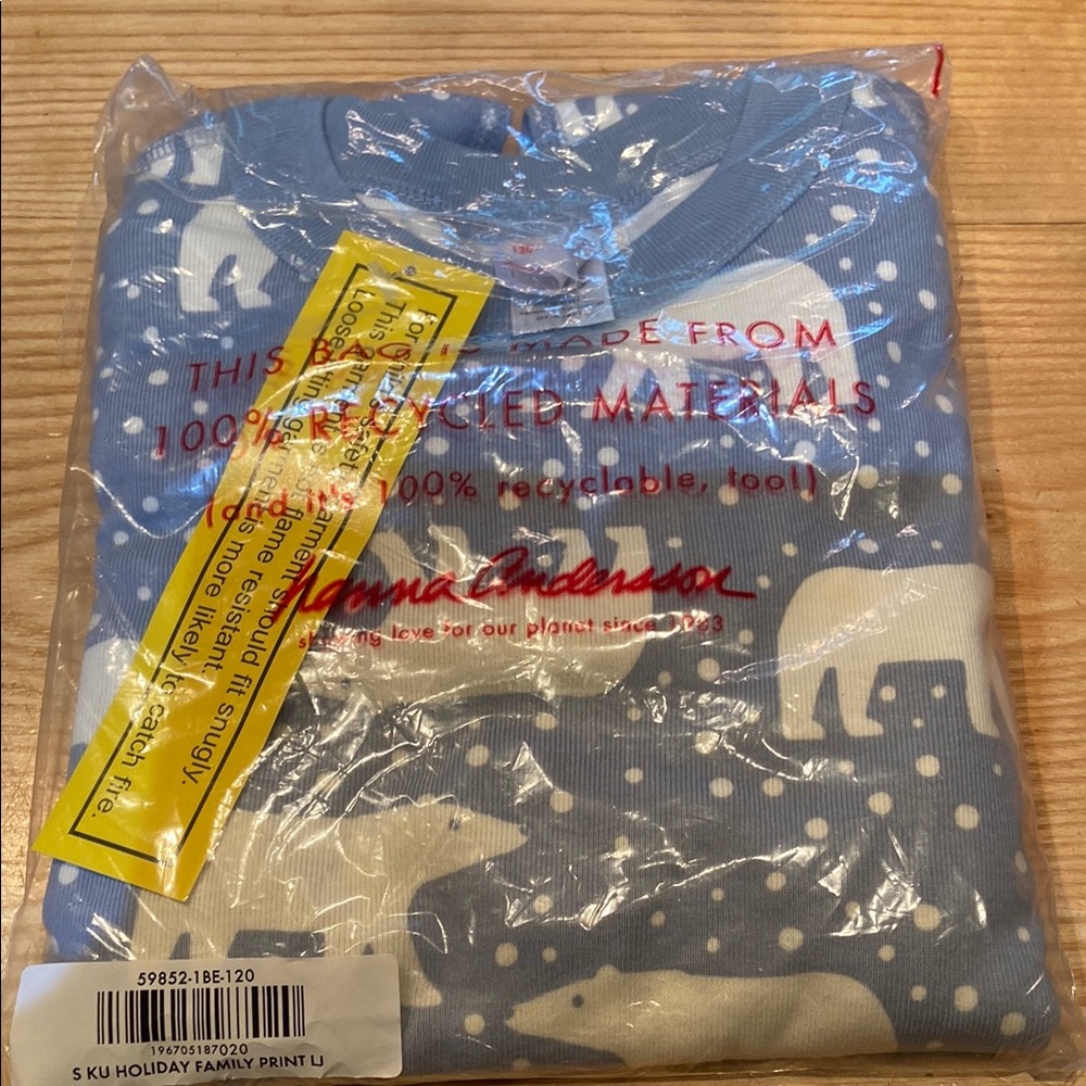 Hanna Andersson Blue Polar Bear Pajama Set